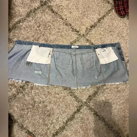 Asymmetrical jean mini skirt button fly Hidden brand Los Angeles size M (E107) - Picture 6 of 6